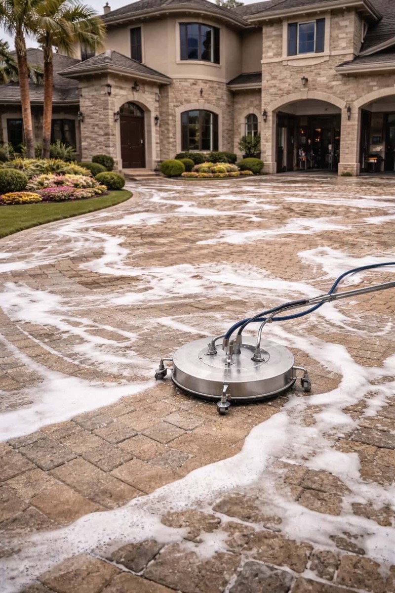 Surface cleaning at luxury estate